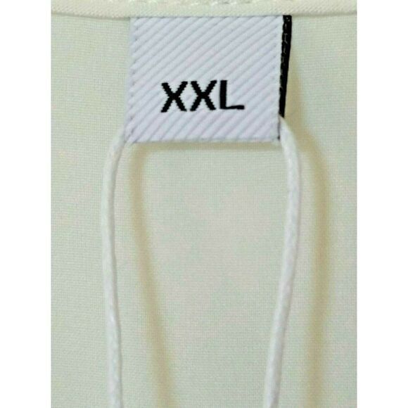 Blue & White Flowy Dress FEATHERS Ruffle Womens XXL New - Picture 5 of 10